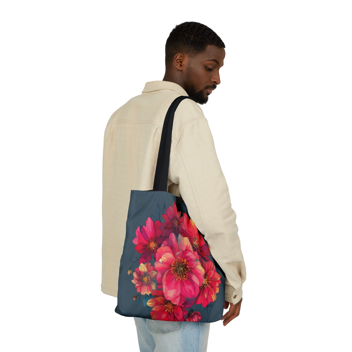 Floral Canvas Tote Bag