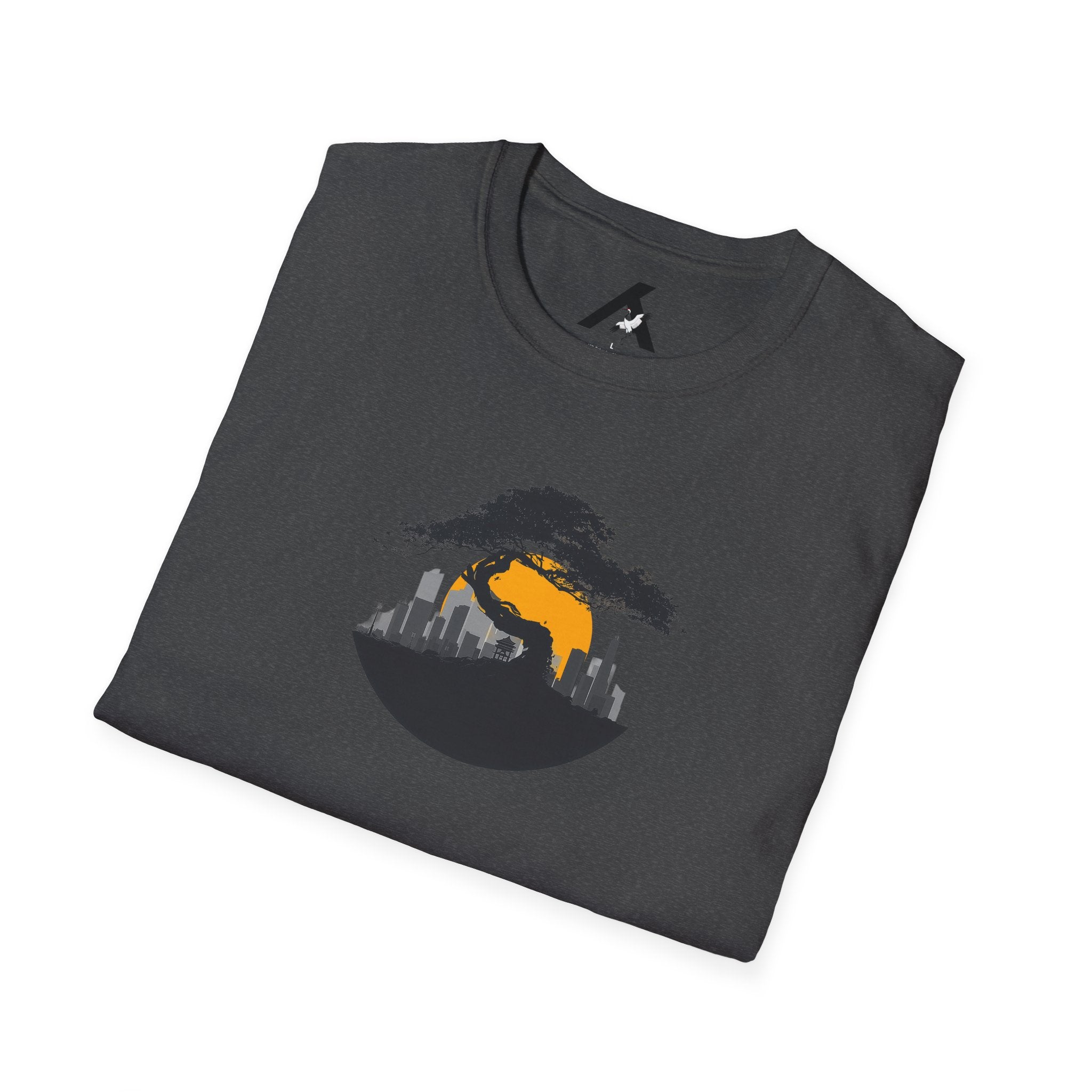 Minimalist Sunset T-Shirt — Bonzai Silhouette Graphic Tee