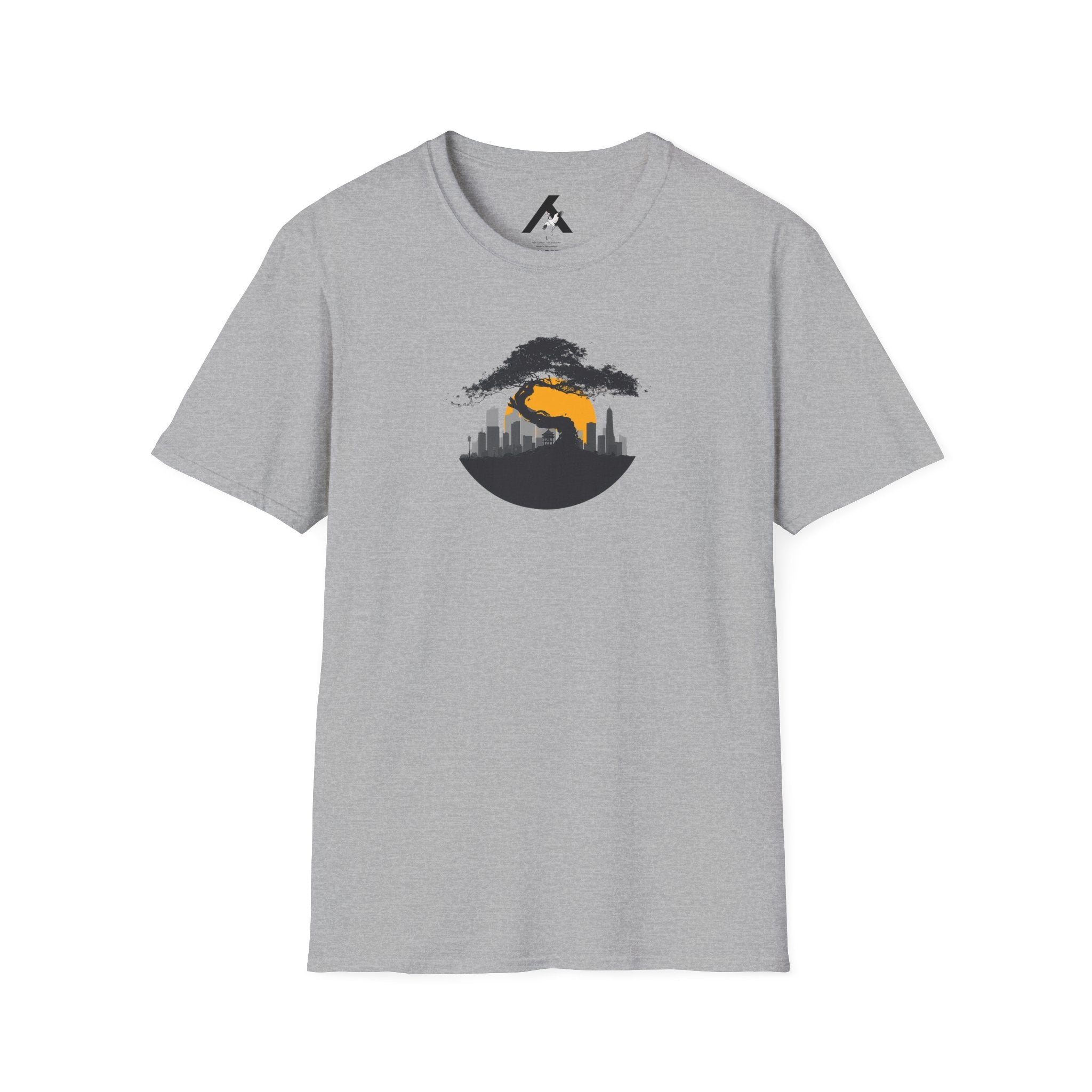 Minimalist Sunset T-Shirt — Bonzai Silhouette Graphic Tee