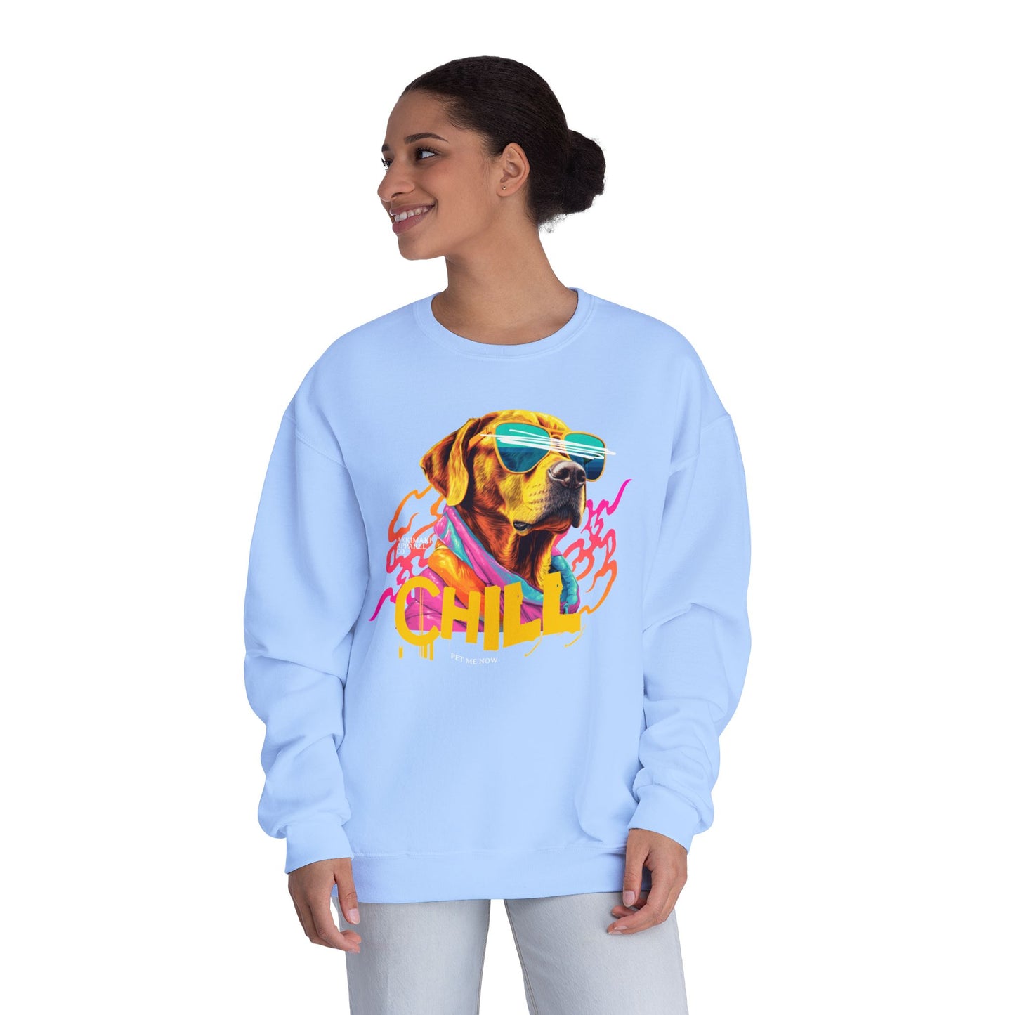 Chill Dog Graphic Crewneck Sweatshirt