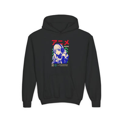 Anime-Inspired Youth Hooded Sweatshirt