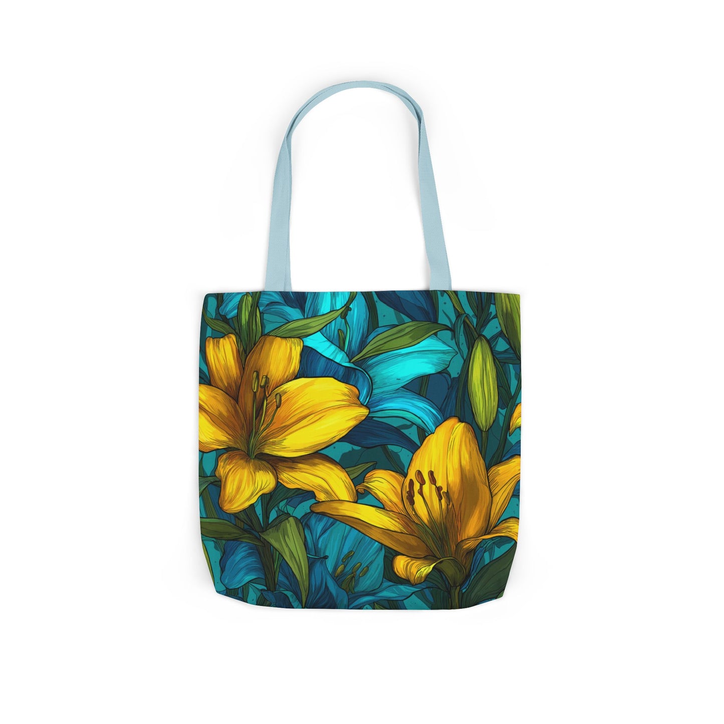 Vibrant Floral Canvas Tote Bag