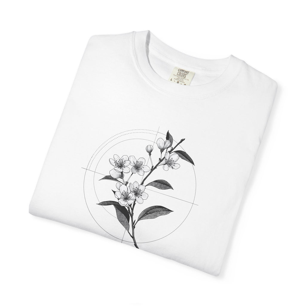 Botanical Sketch T-Shirt — Minimal Floral Illustration Tee