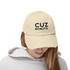 Unisex Distressed Cap with 'CUZ ROBOTS.'