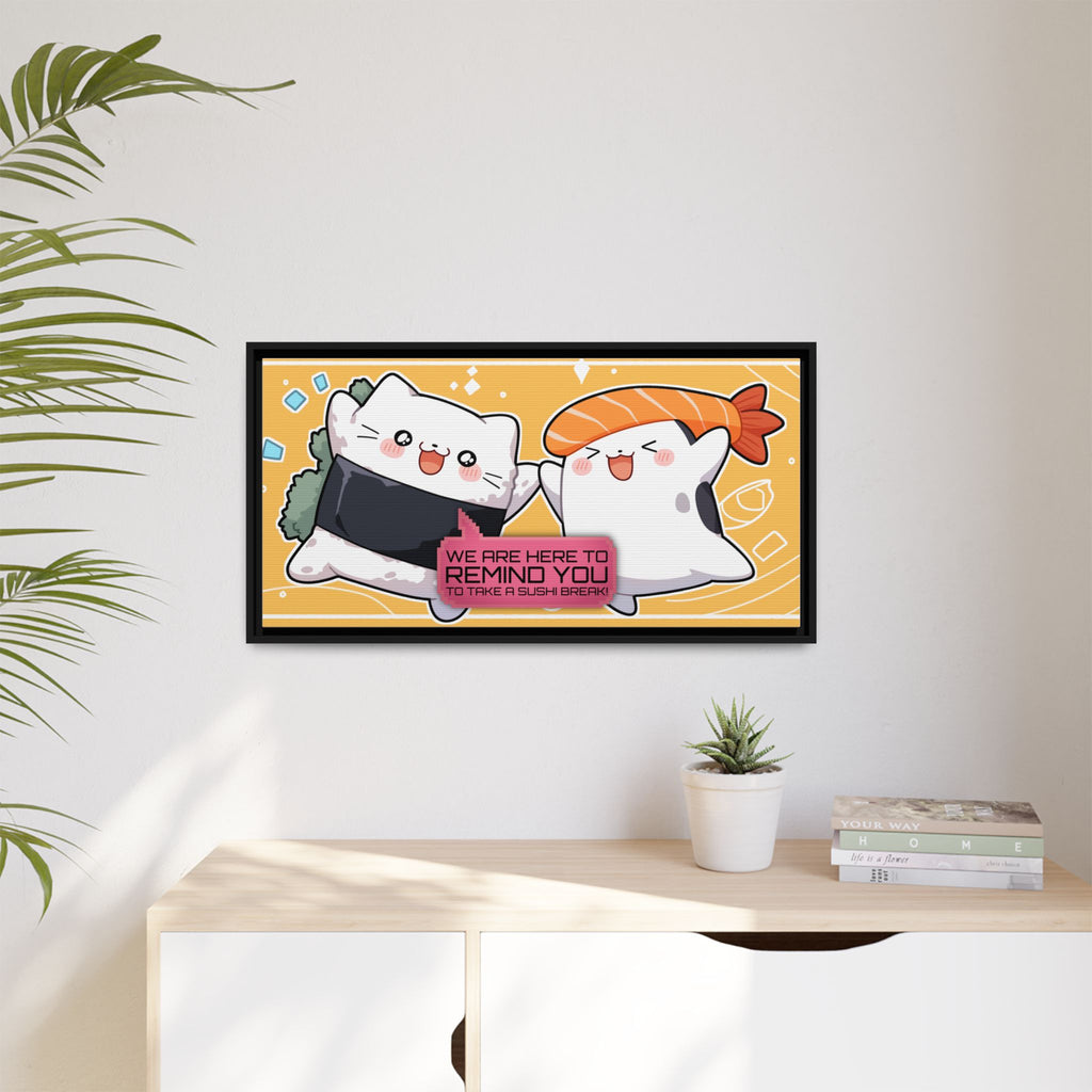 Cute Sushi Reminder Matte Canvas Wall Art
