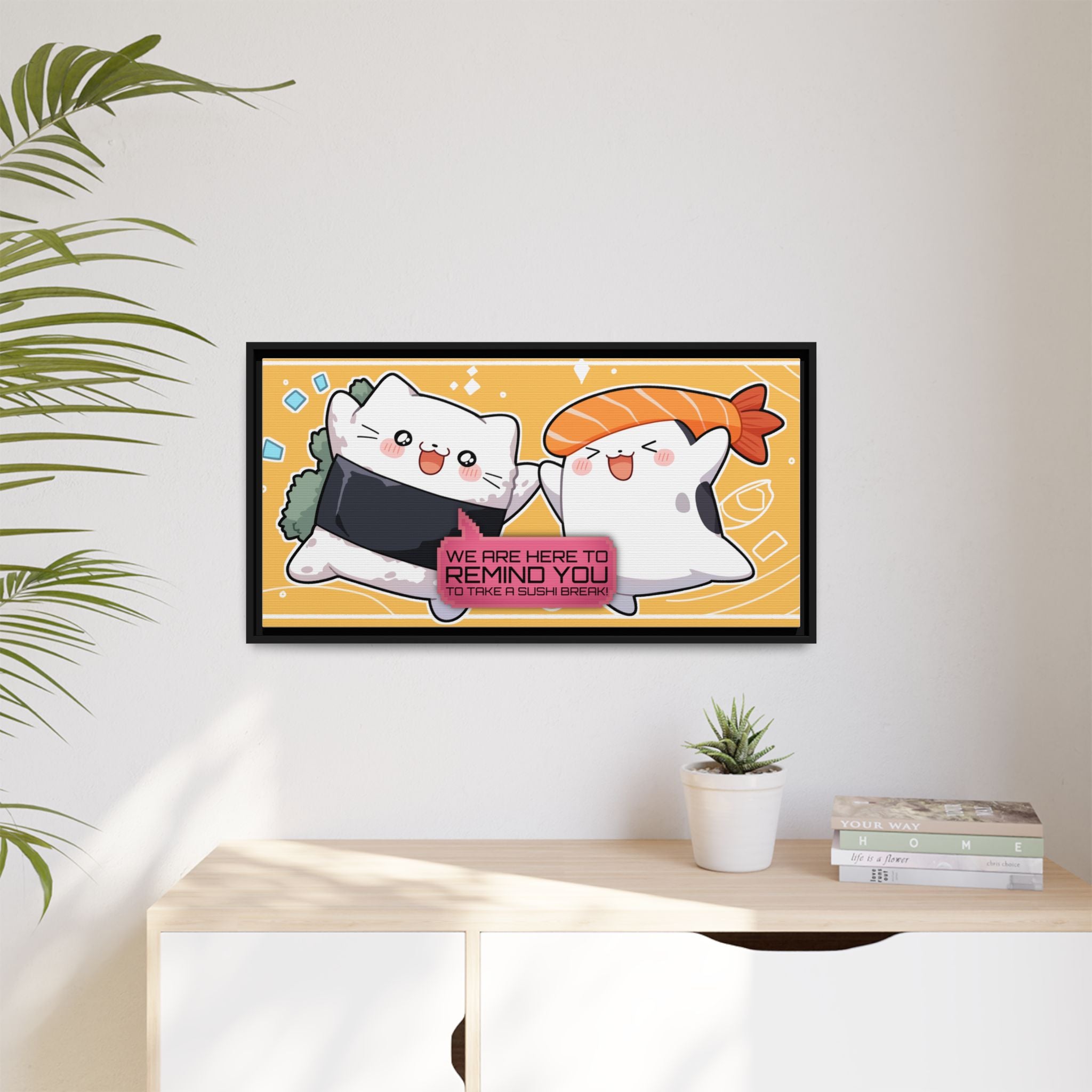 Cute Sushi Reminder Matte Canvas Wall Art