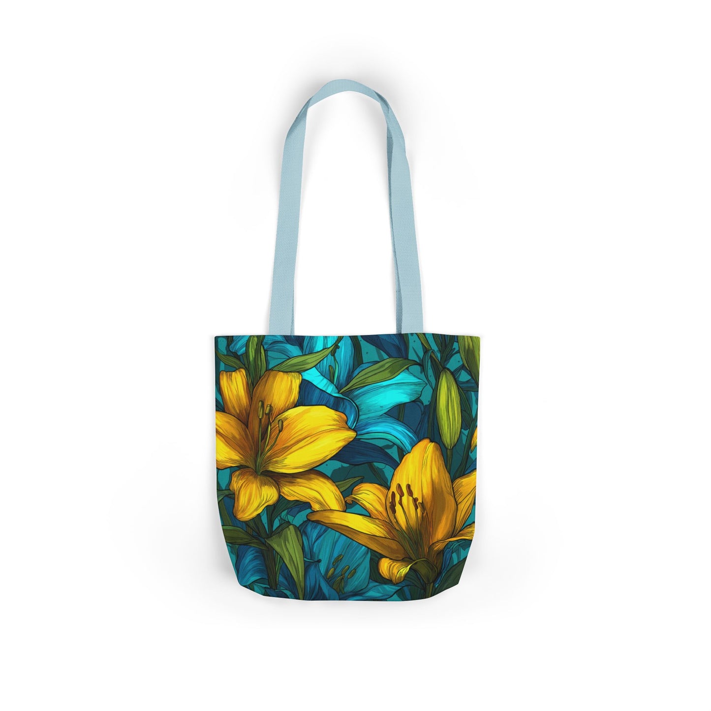 Vibrant Floral Canvas Tote Bag