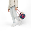 Floral Canvas Tote Bag with 5-Color Straps