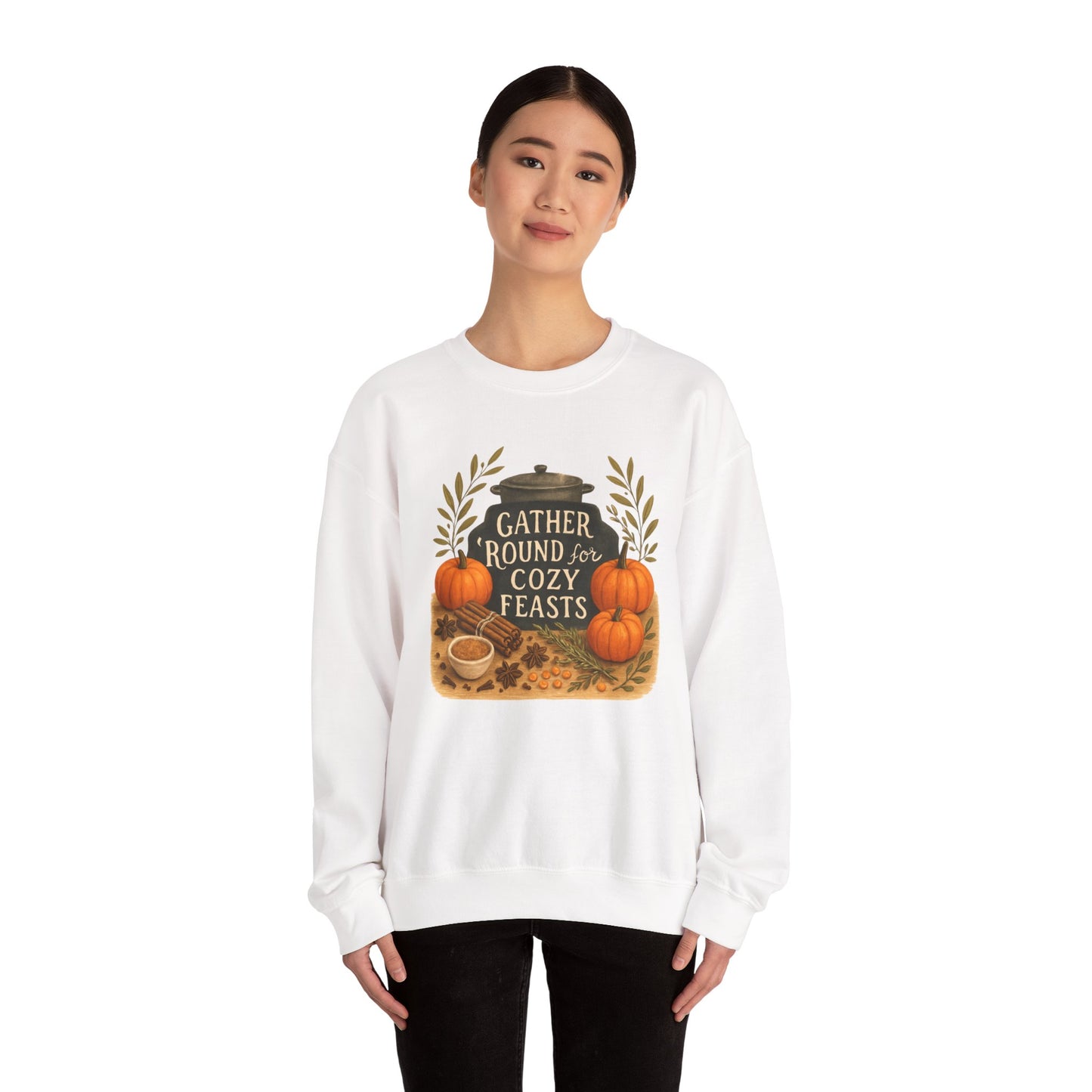 Gather Round for Cozy Feasts Sweatshirt