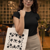 Floral Pattern Cotton Tote Bag