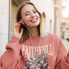 Faithful Floral Sweatshirt - Cozy Garment-Dyed Apparel