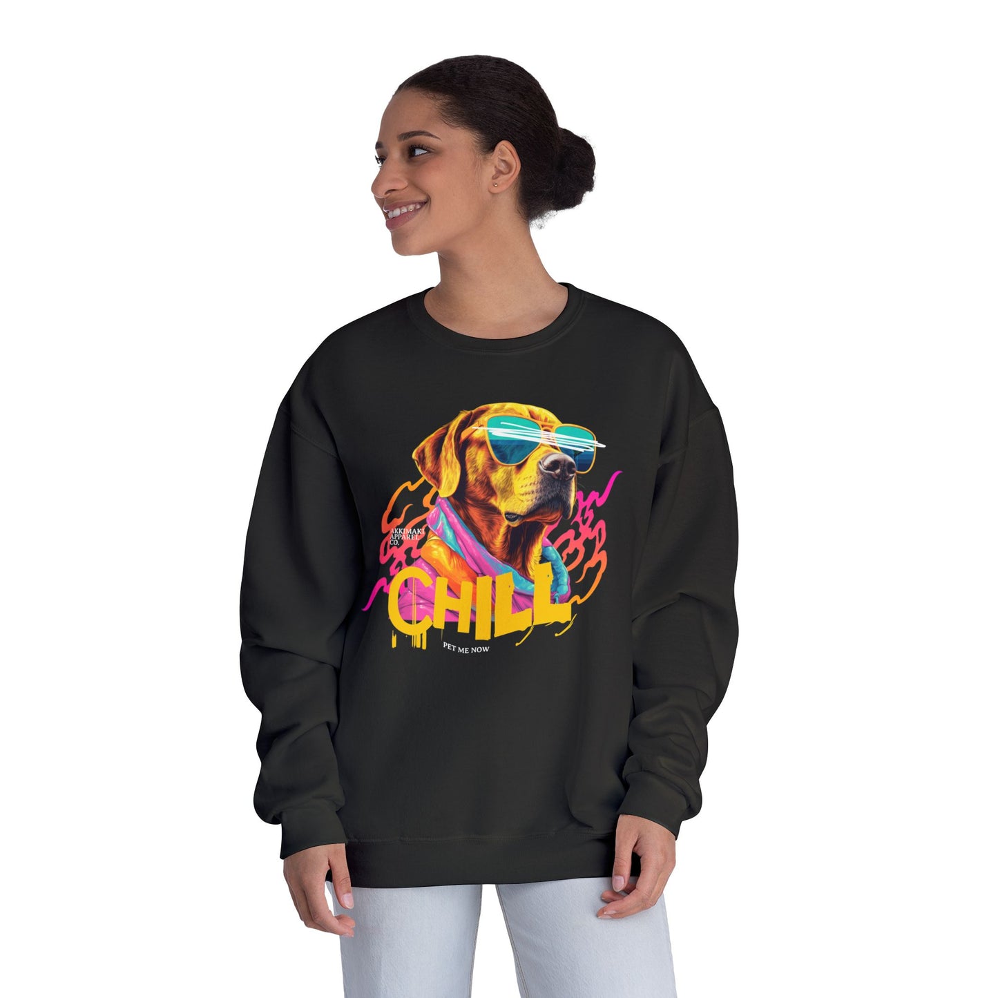 Chill Dog Graphic Crewneck Sweatshirt