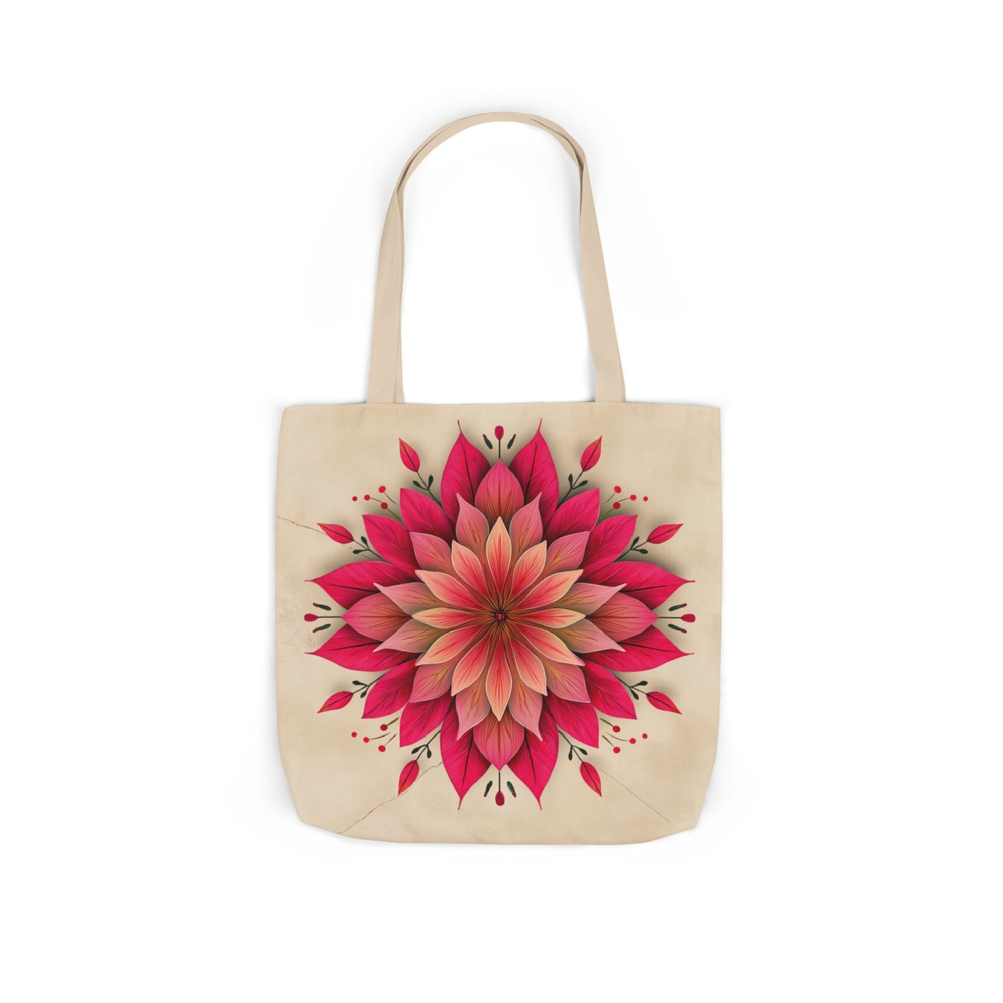 Colorful Floral Canvas Tote Bag