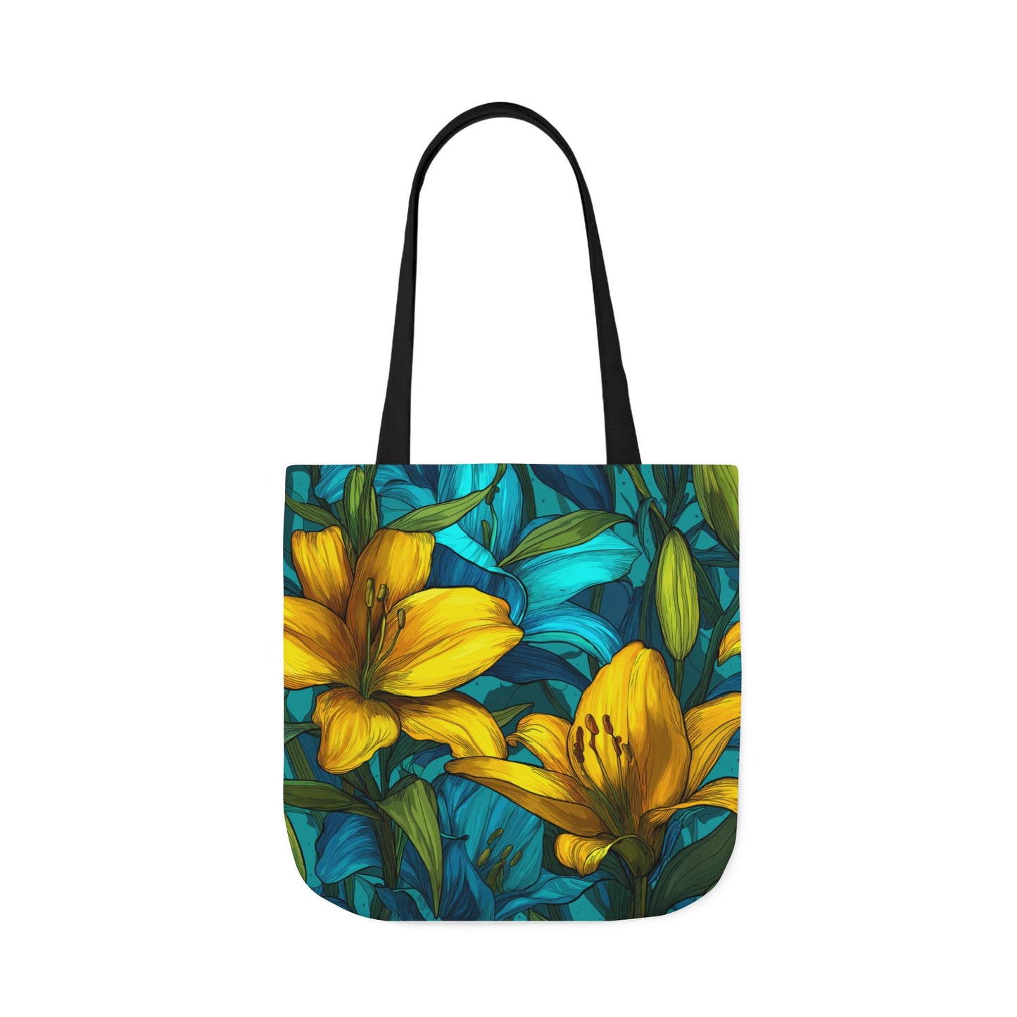 Vibrant Floral Canvas Tote Bag