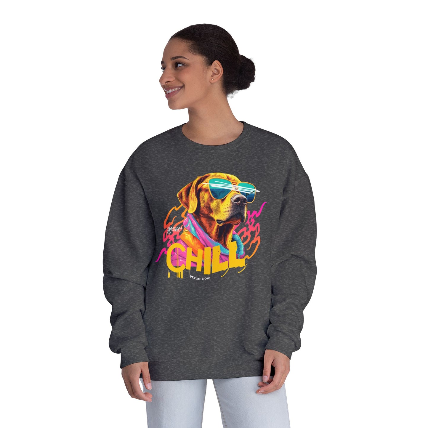 Chill Dog Graphic Crewneck Sweatshirt