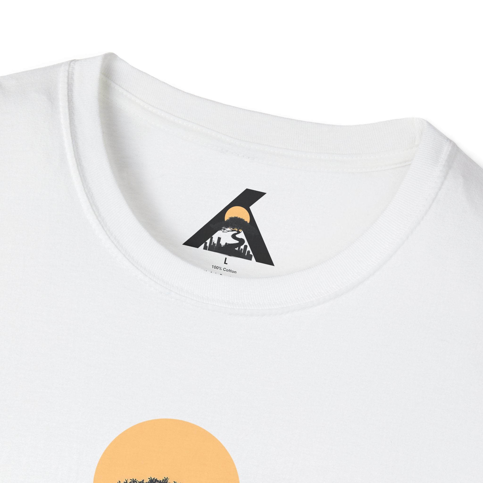 Custom Cityscape T-Shirt — Personalized 'Add your text here' Sunset Design