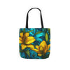 Vibrant Floral Canvas Tote Bag