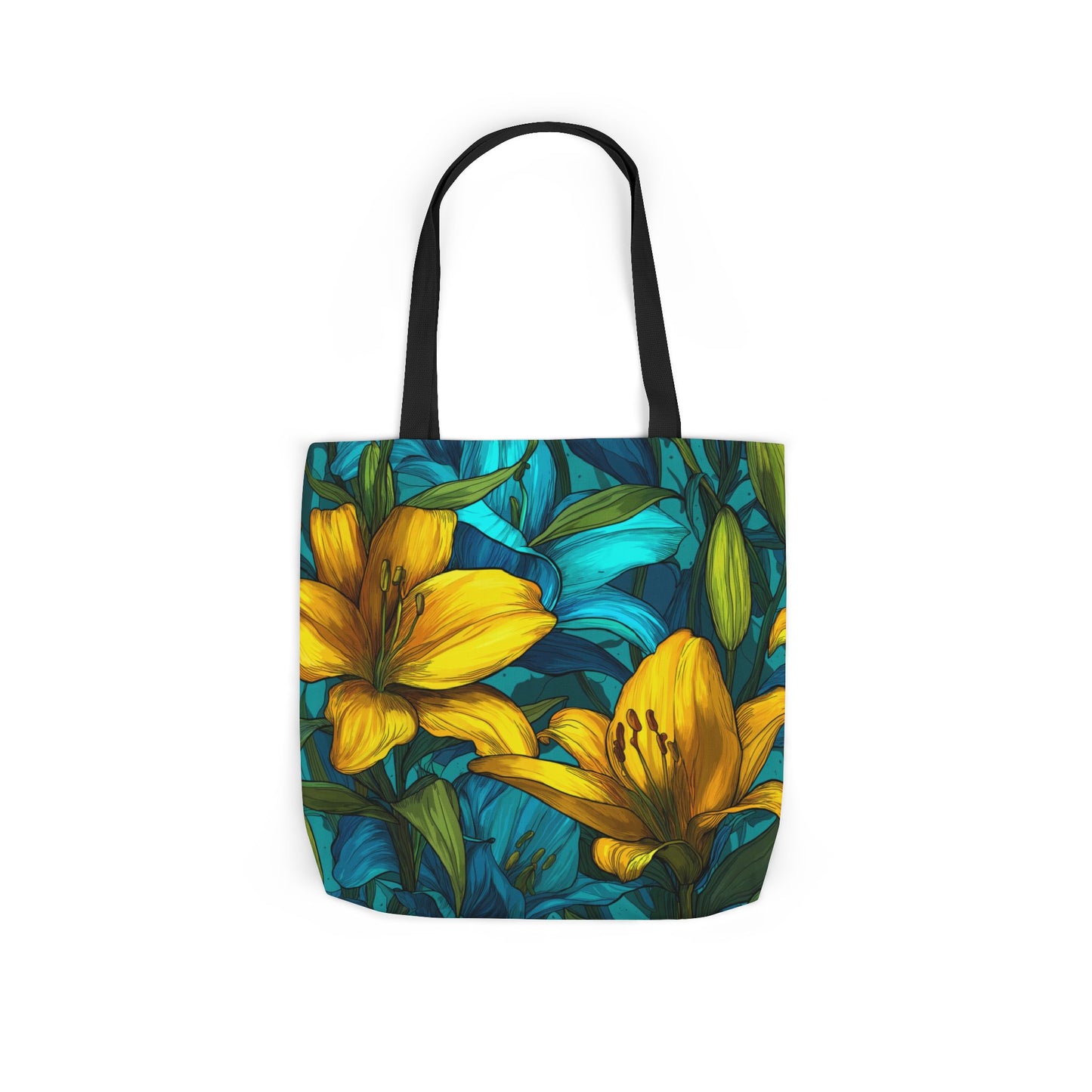 Vibrant Floral Canvas Tote Bag