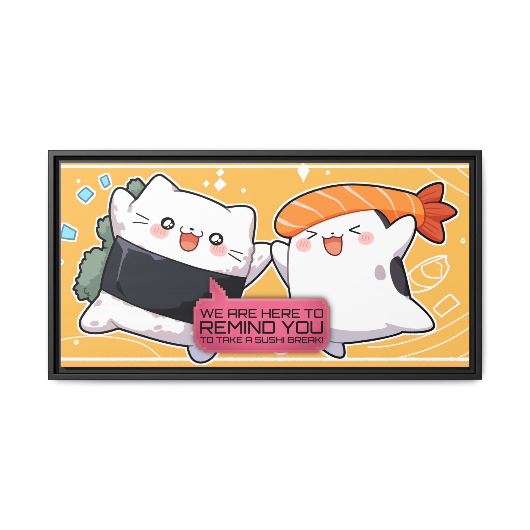 Cute Sushi Reminder Matte Canvas Wall Art