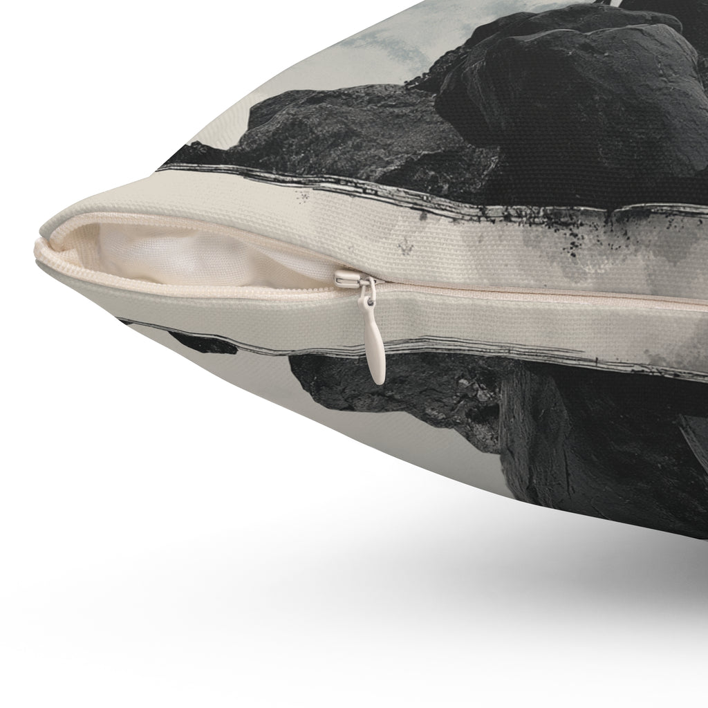 Zen Landscape Throw Pillow