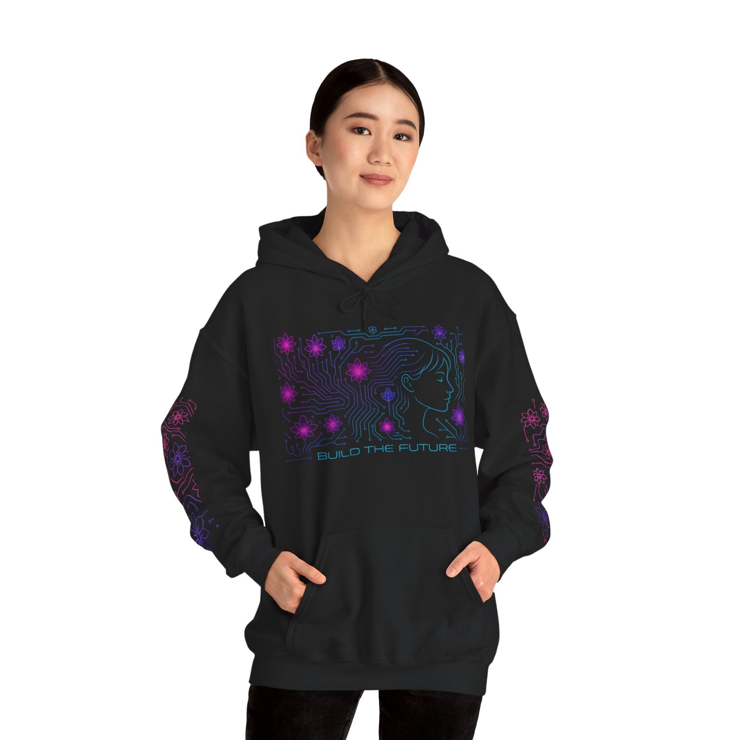 Floral Graphic Hooded Sweatshirt