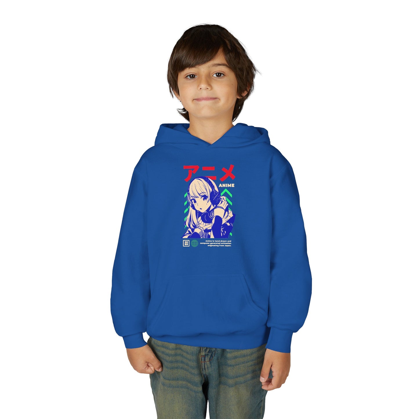 Anime-Inspired Youth Hooded Sweatshirt