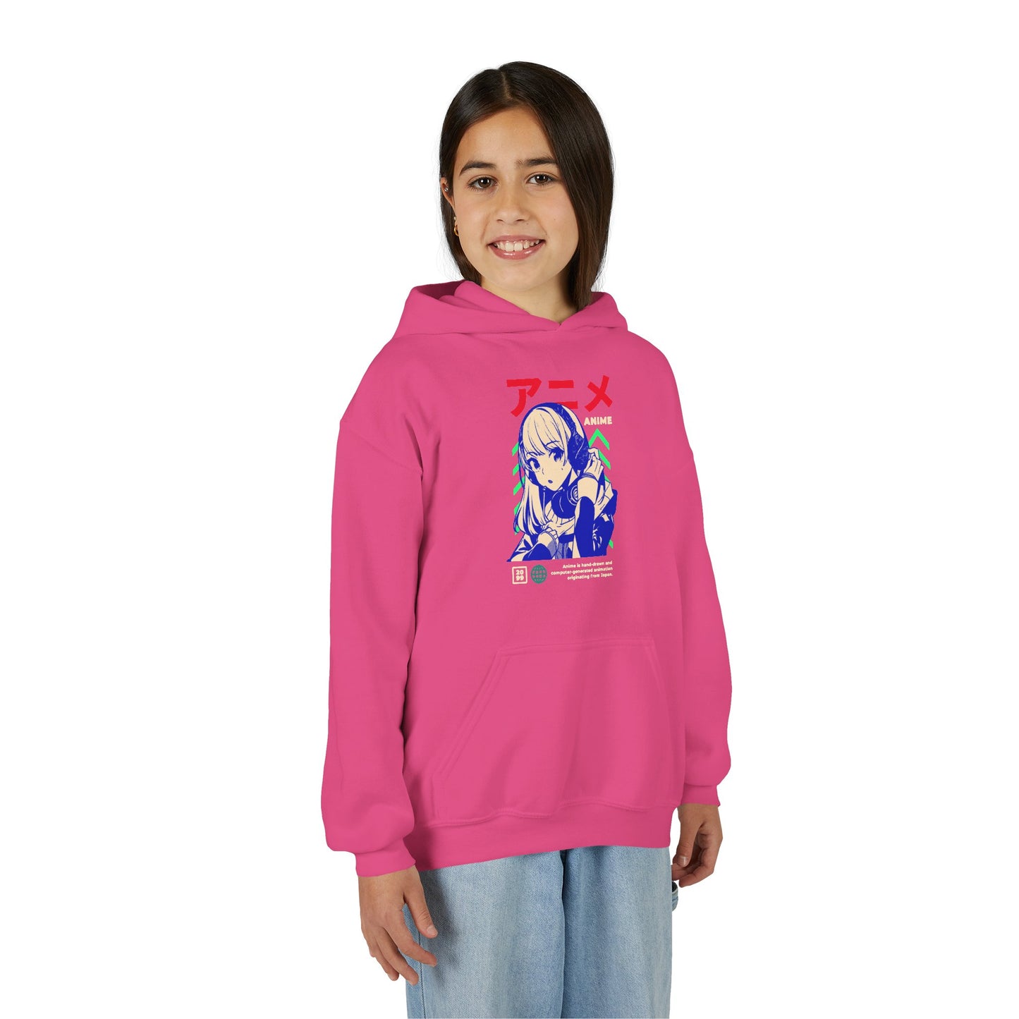 Anime-Inspired Youth Hooded Sweatshirt