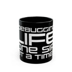 Debugging Life Black Mug