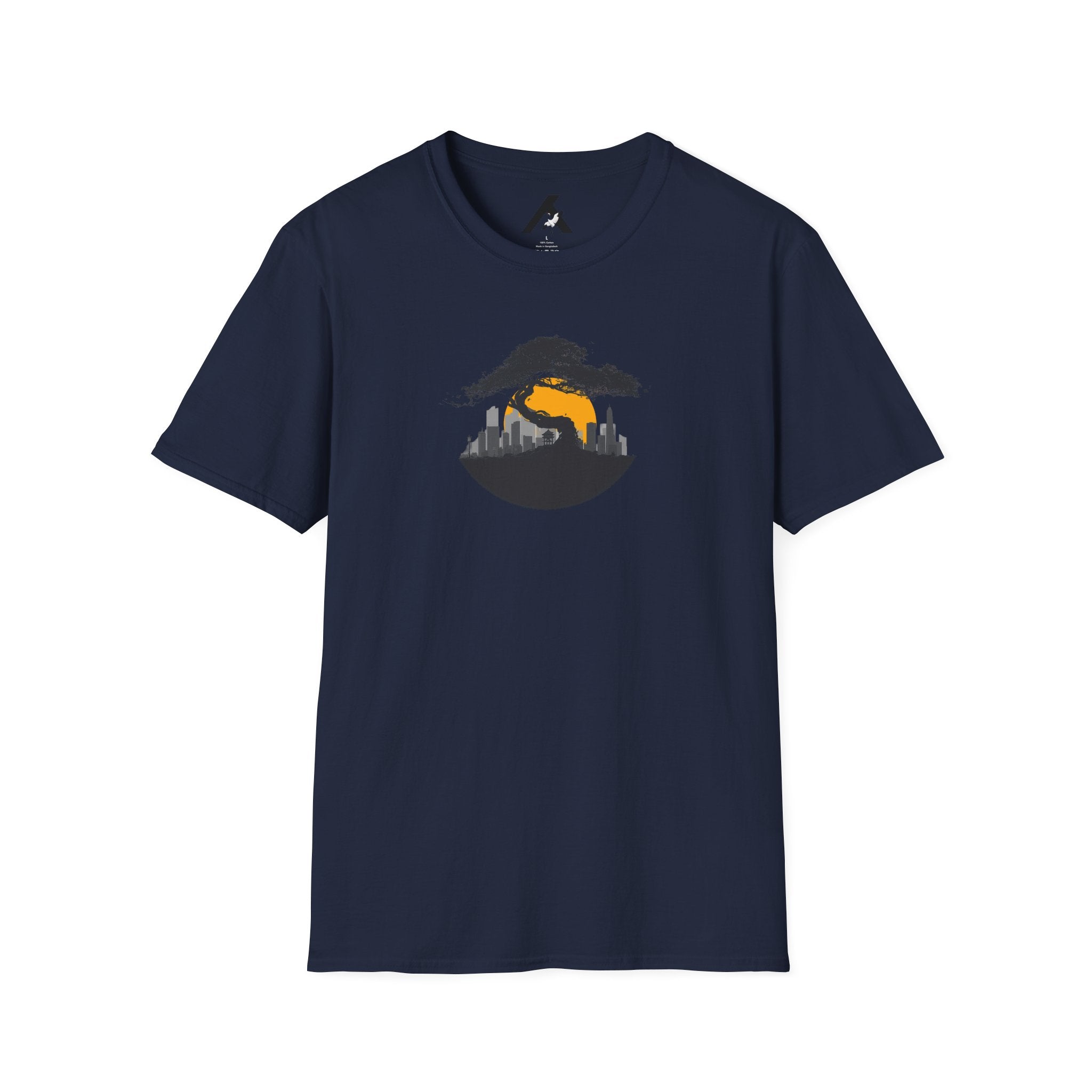 Minimalist Sunset T-Shirt — Bonzai Silhouette Graphic Tee