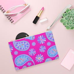 Vibrant Floral Clutch Bag