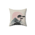 Zen Landscape Throw Pillow