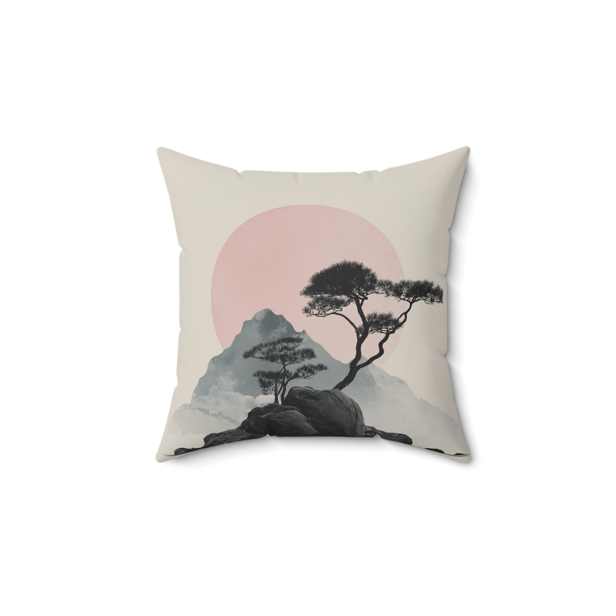 Zen Landscape Throw Pillow