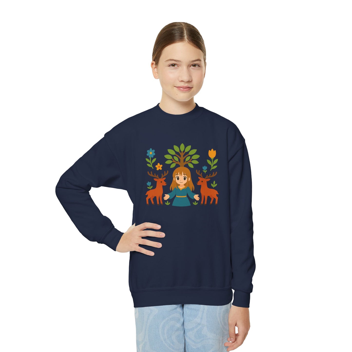 Whimsical Nature Youth Crewneck Sweatshirt