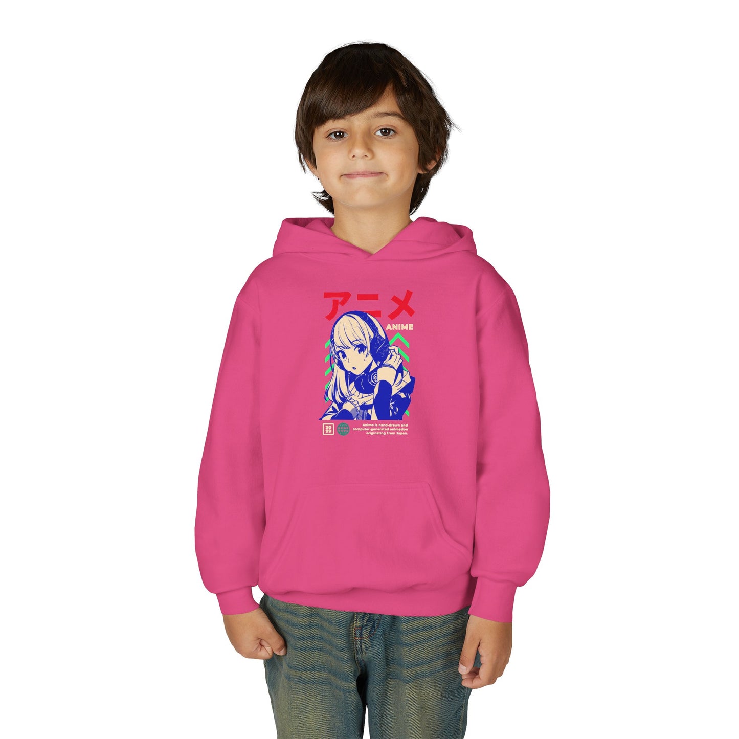 Anime-Inspired Youth Hooded Sweatshirt