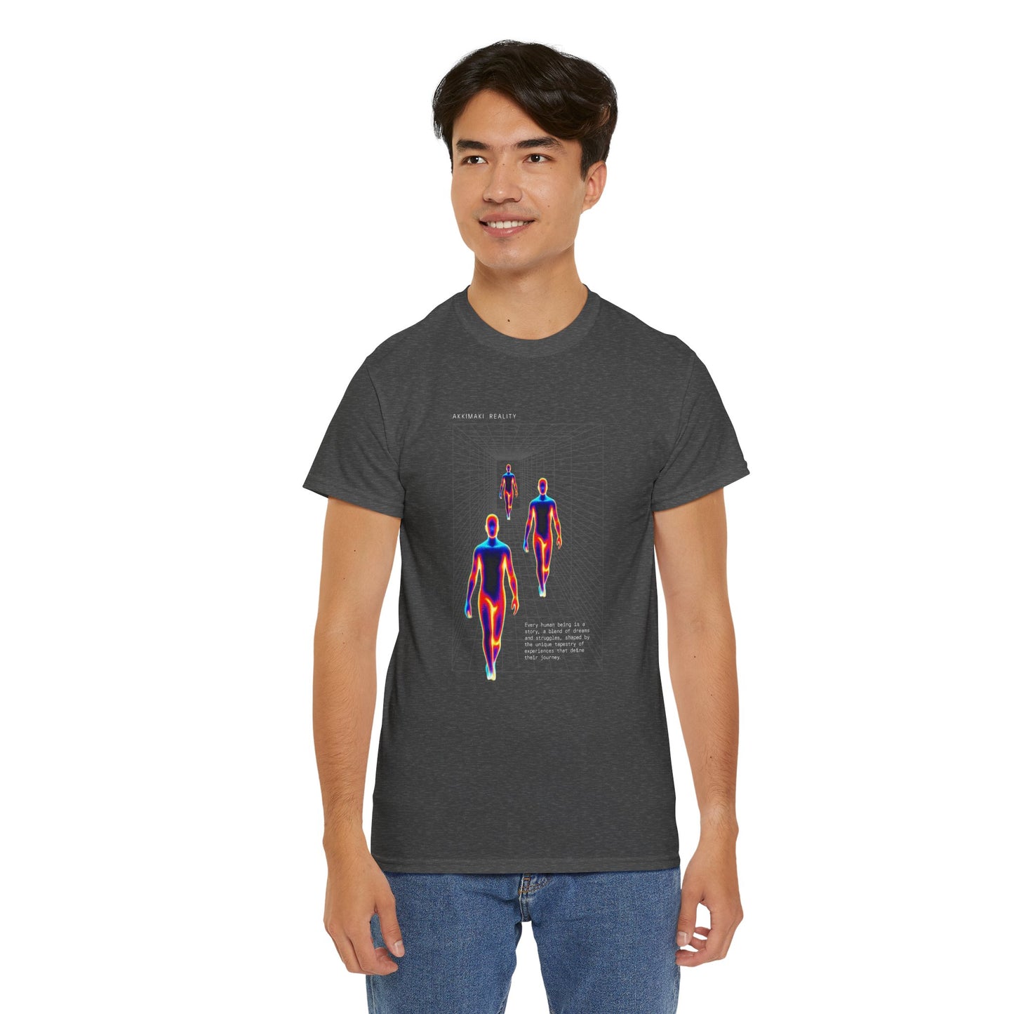 Vibrant Graphic Tee - Retro Neon Human Design