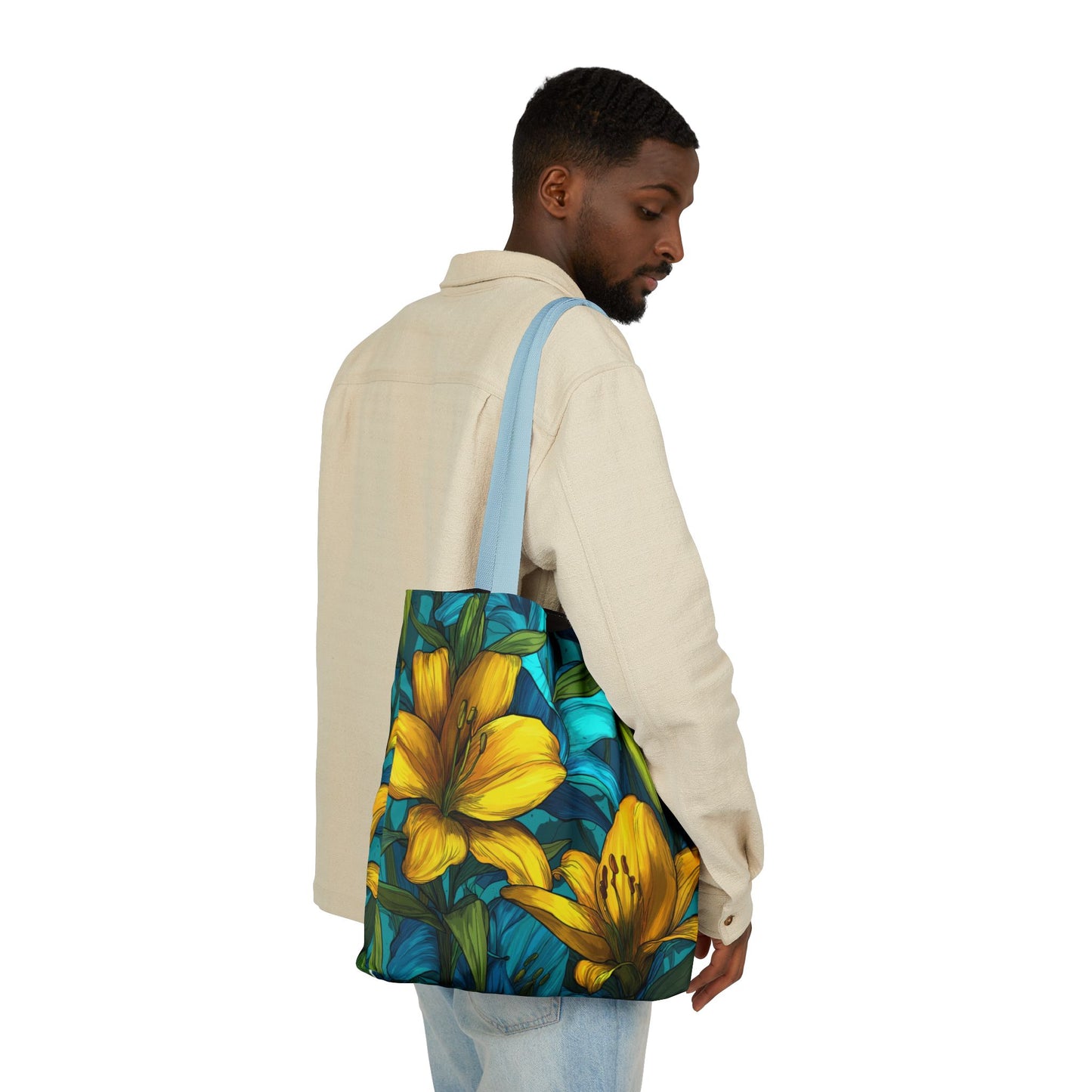 Vibrant Floral Canvas Tote Bag