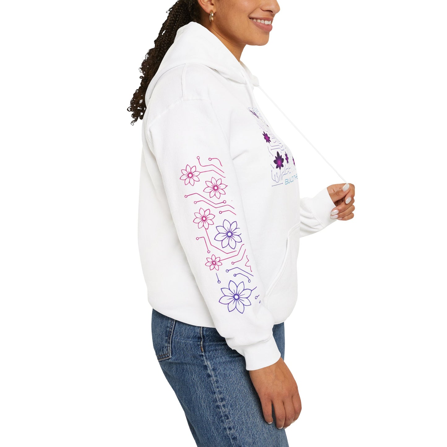 Floral Graphic Hooded Sweatshirt
