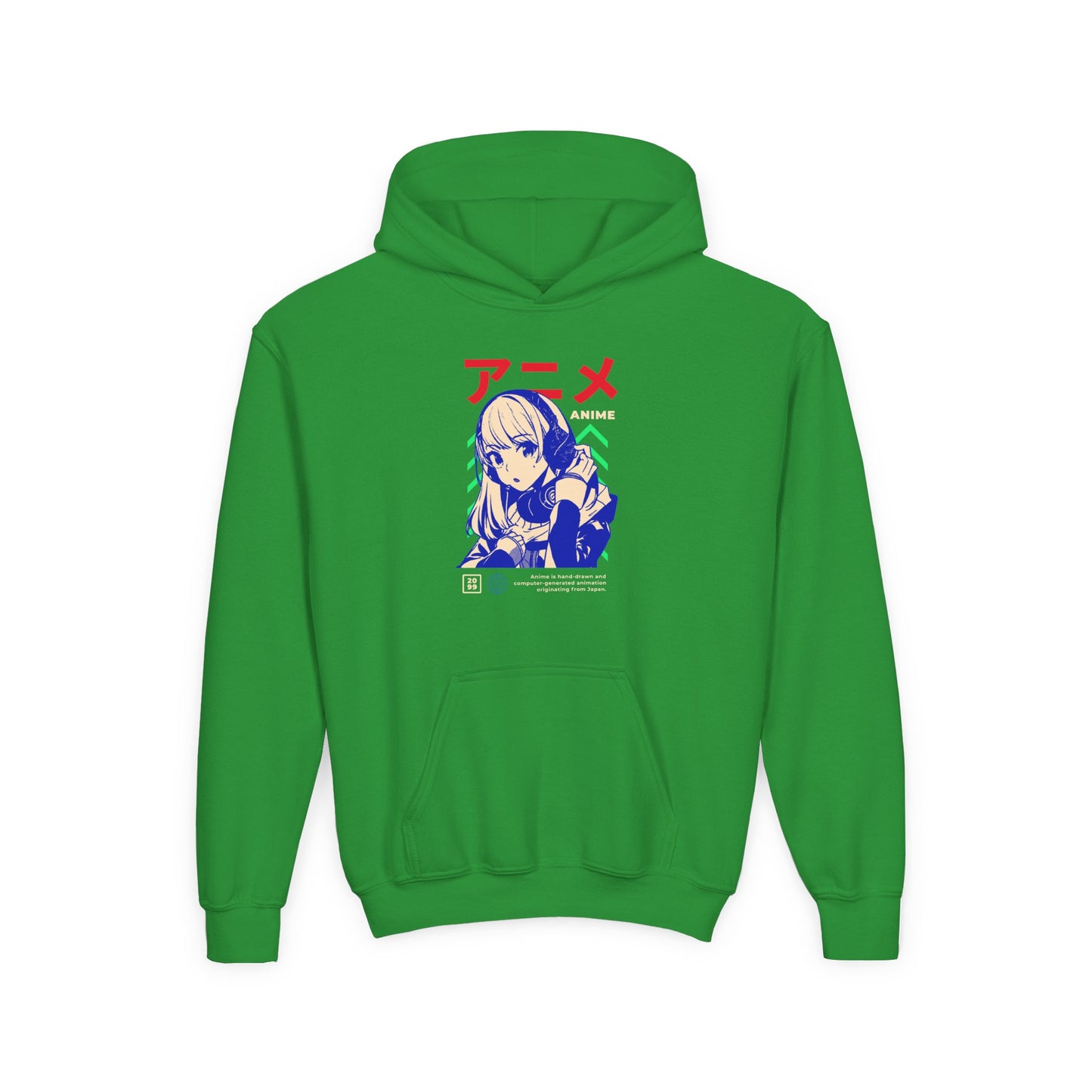 Anime-Inspired Youth Hooded Sweatshirt