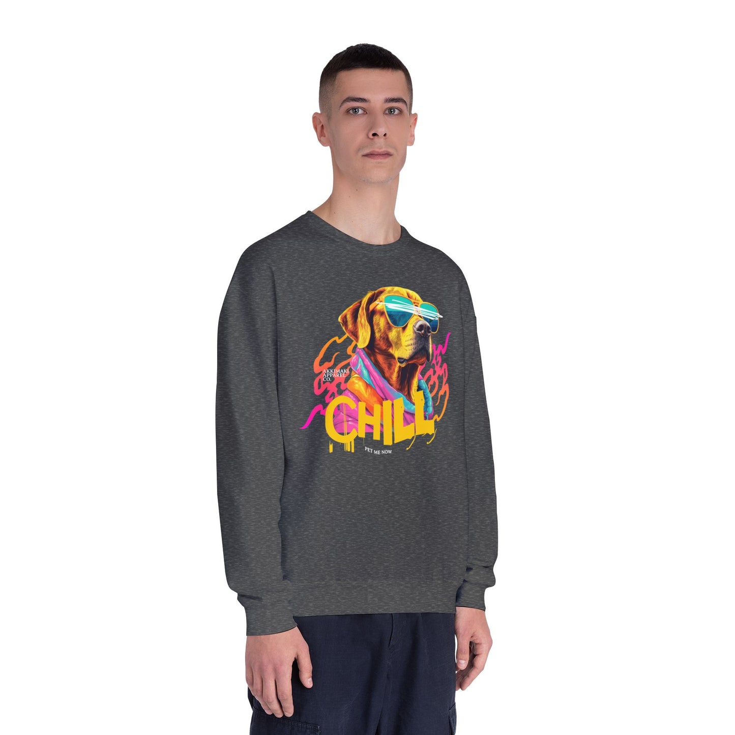 Chill Dog Graphic Crewneck Sweatshirt