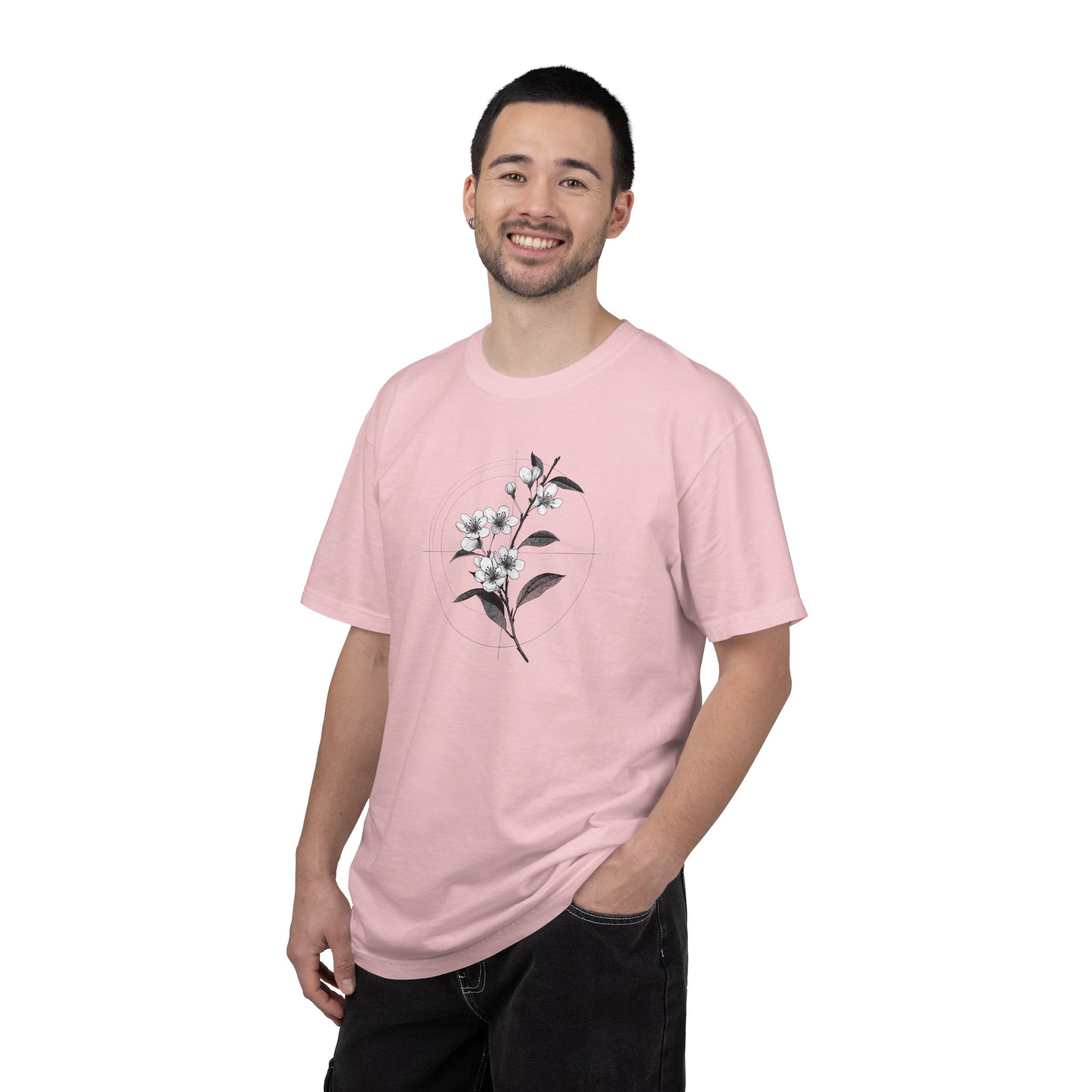 Botanical Sketch T-Shirt — Minimal Floral Illustration Tee