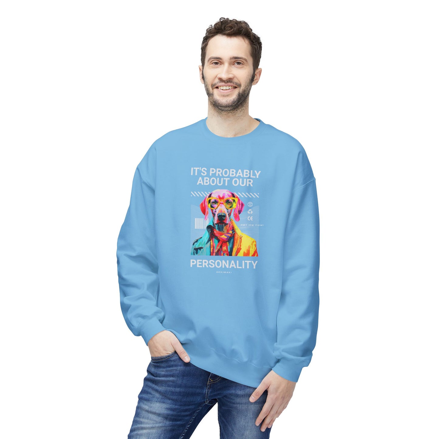 Colorful Dog Personality Crewneck Sweatshirt