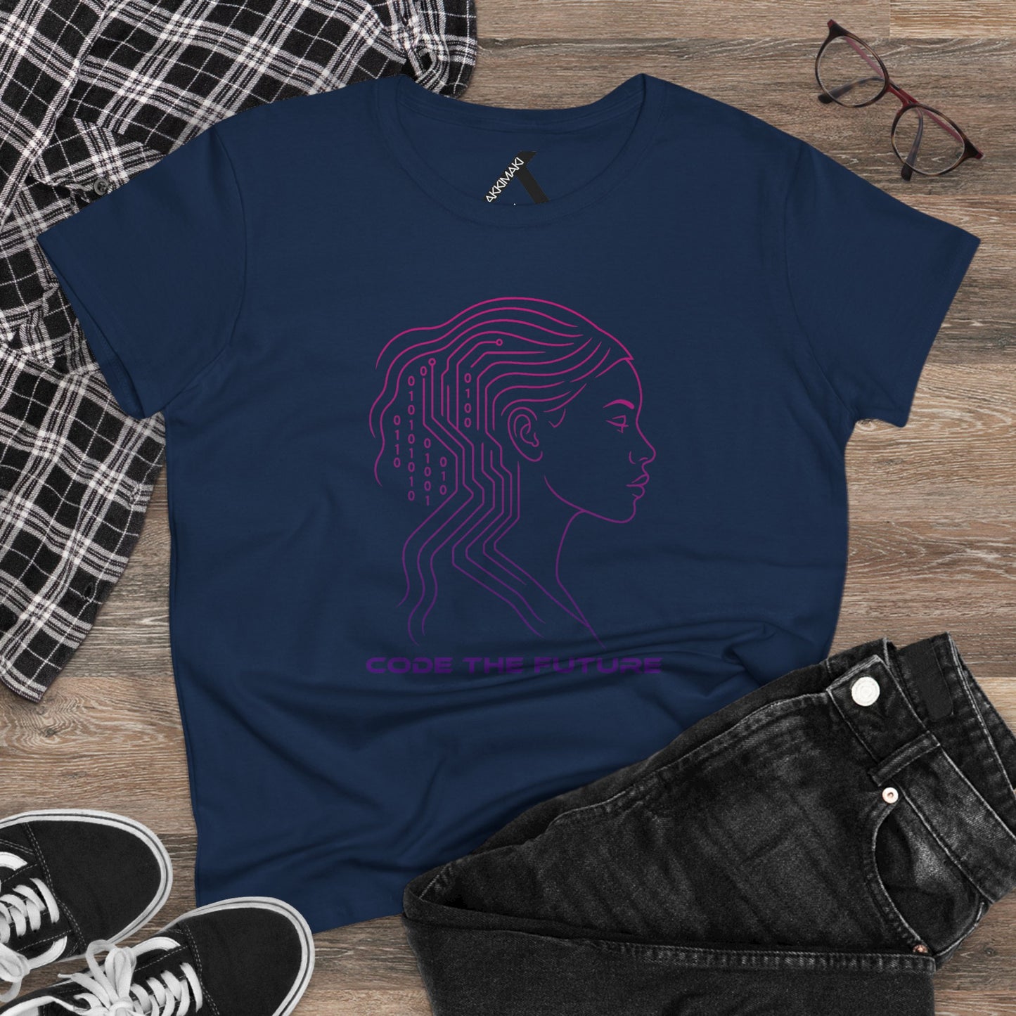 Code the Future Women's Midweight Cotton Tee