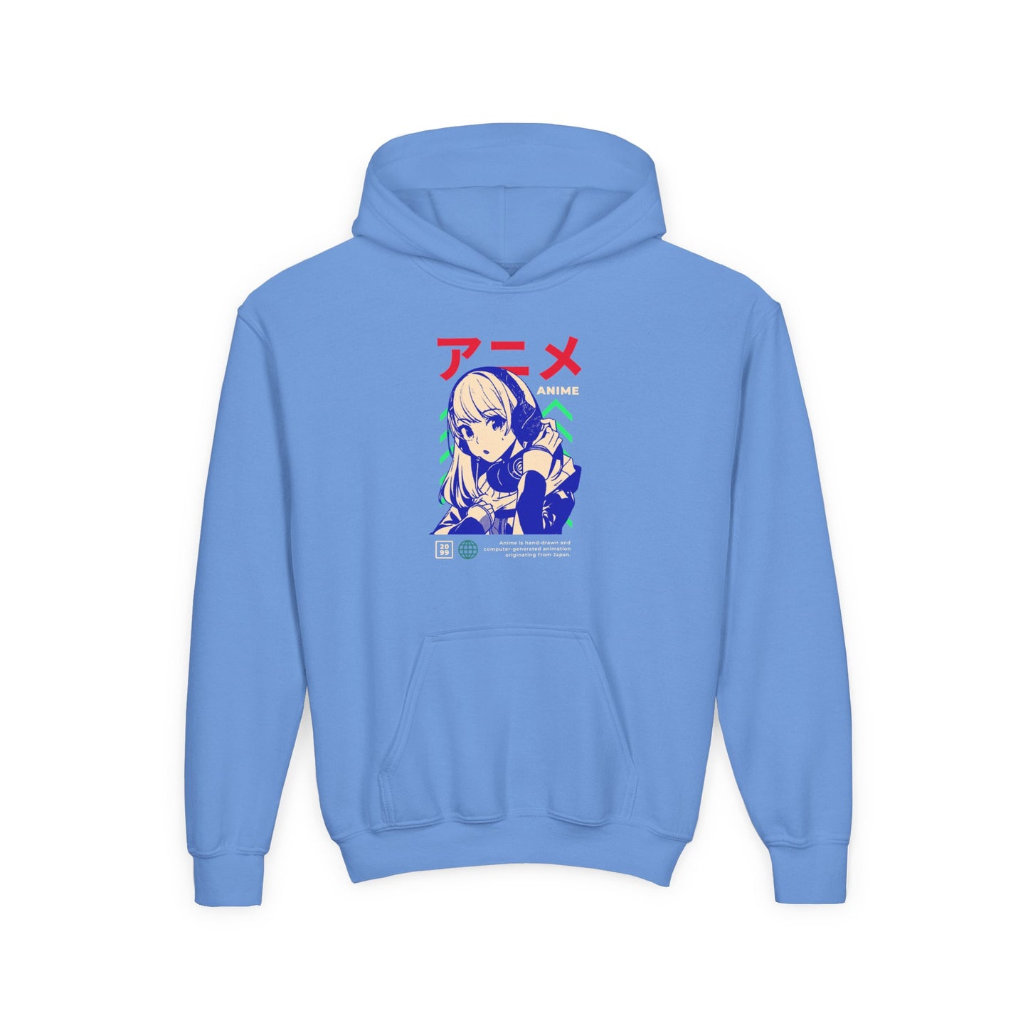 Anime-Inspired Youth Hooded Sweatshirt