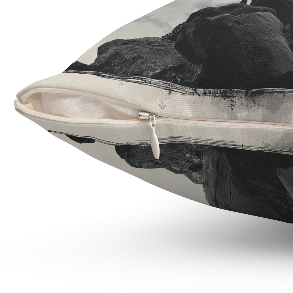 Zen Landscape Throw Pillow