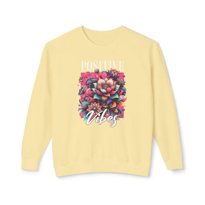 Positive Vibes Unisex Lightweight Crewneck Sweatshirt