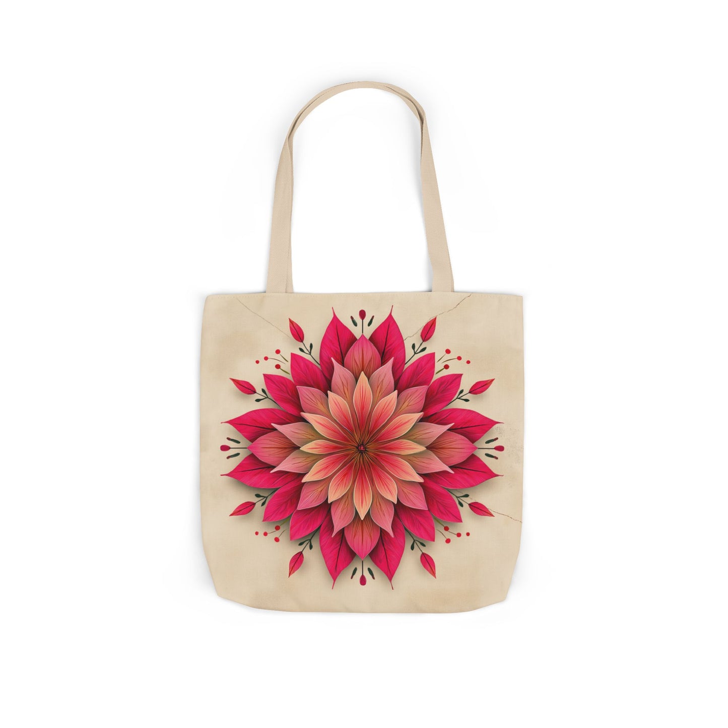 Colorful Floral Canvas Tote Bag
