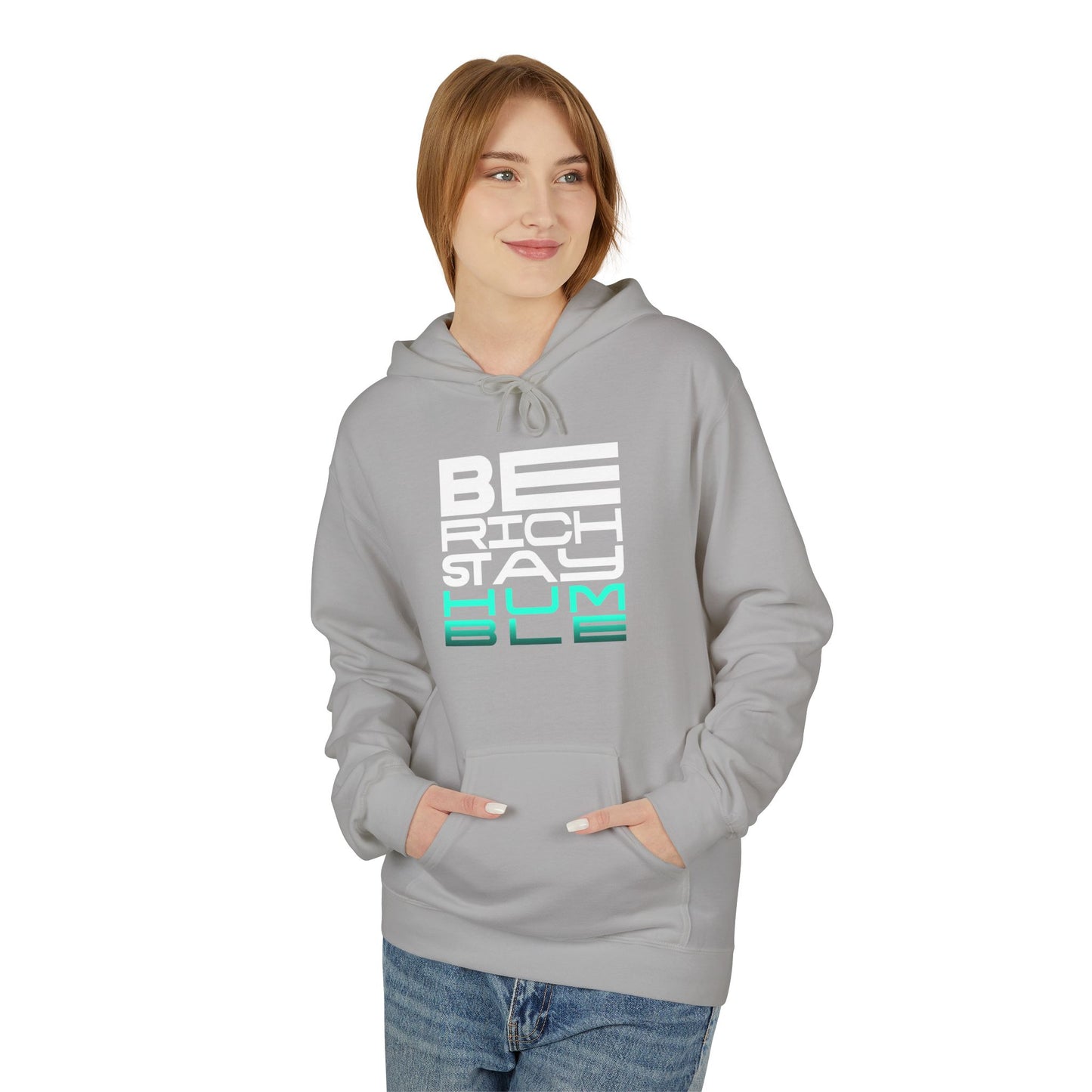Be Rich Stay Hum Hoodie – Unisex Midweight Fleece Sweatshirt