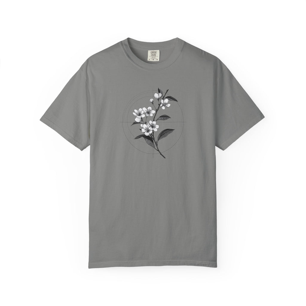 Botanical Sketch T-Shirt — Minimal Floral Illustration Tee