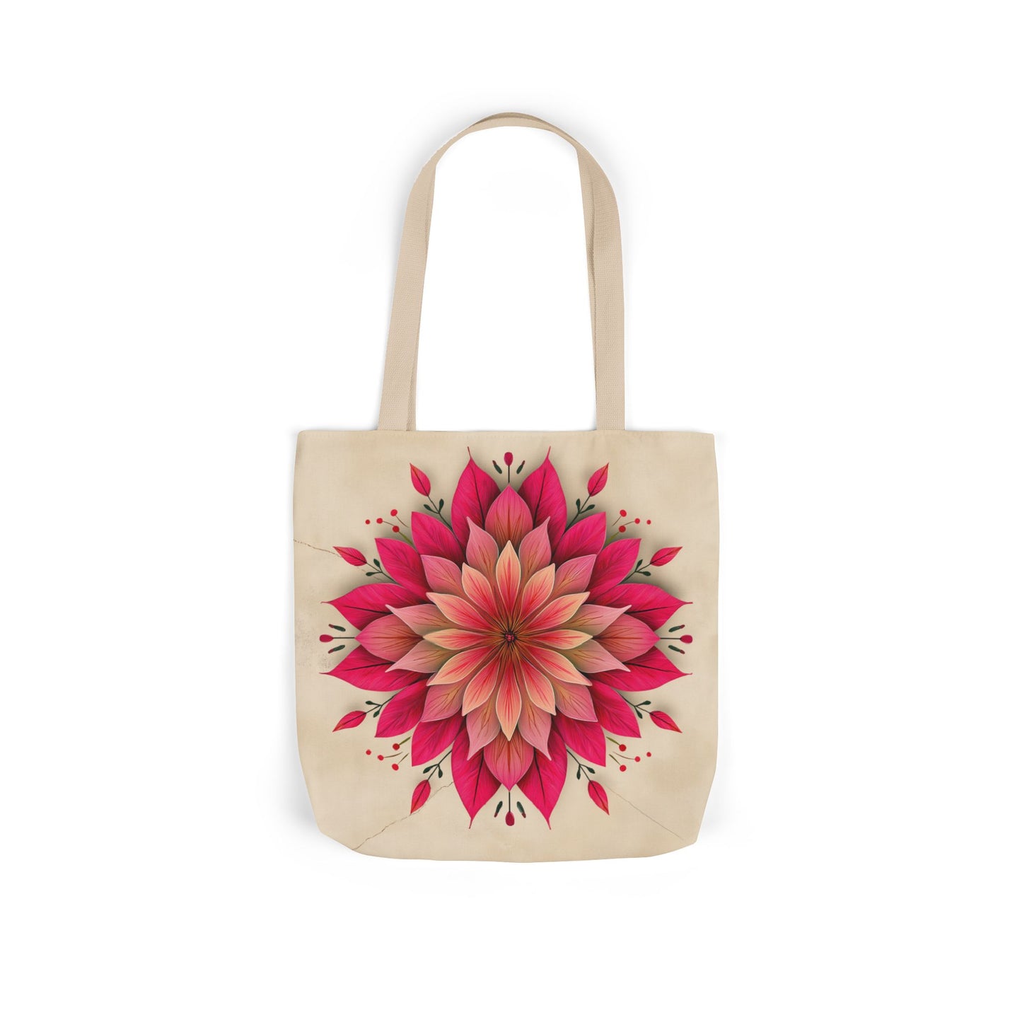 Colorful Floral Canvas Tote Bag