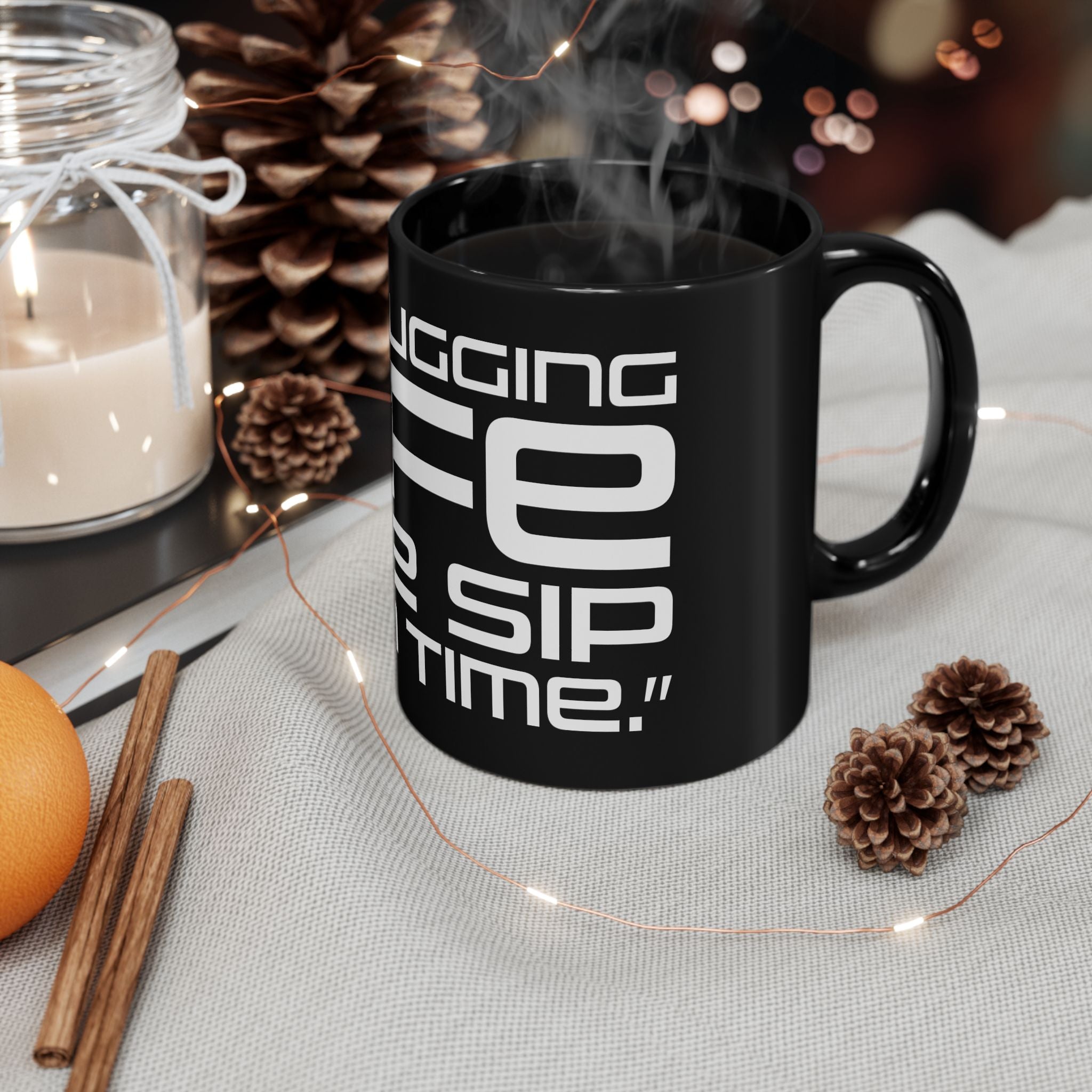 Debugging Life Black Mug